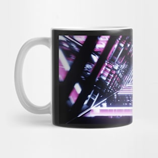 Futuristic triangles, black-pink Mug